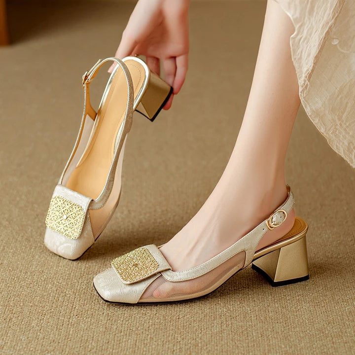 Veronese Mesh Slingback Heels