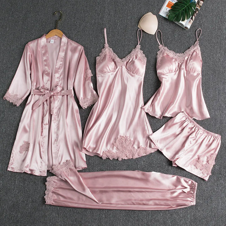 Afterglow 5 Pc Satin Set