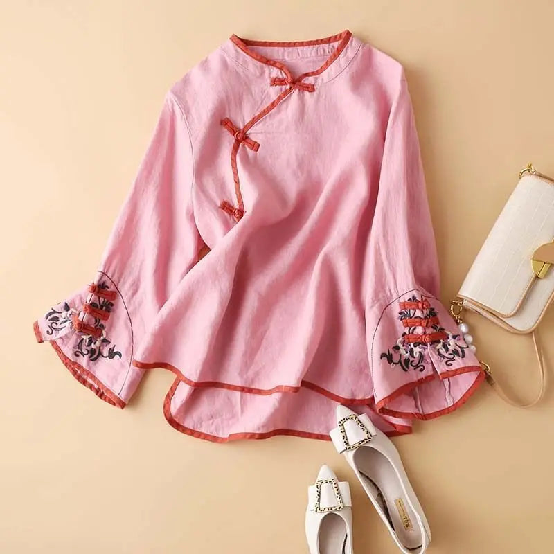 Jadefield Linen Blouse