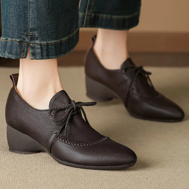 Eleanor Wedge Leather Shoes