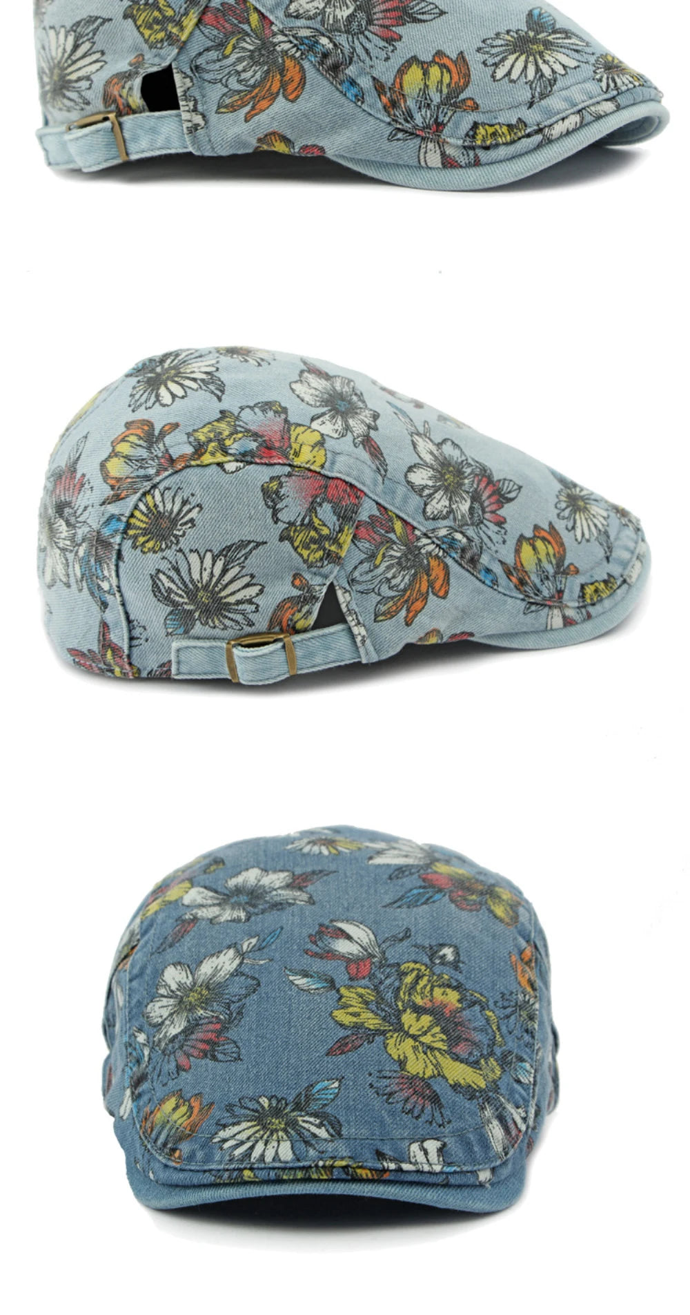 Giardino Floral Denim Beret