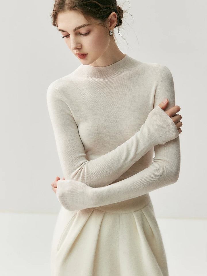 Claudette Wool Mock Neck