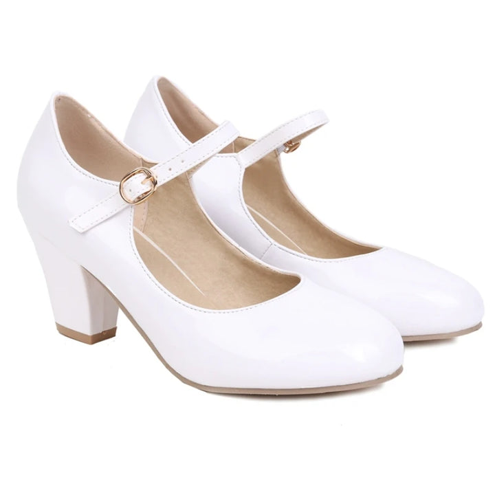 Scarlet Patent Pumps