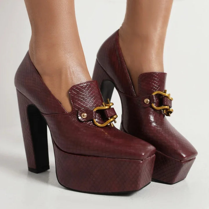 Marchesa Buckle Platform Loafers