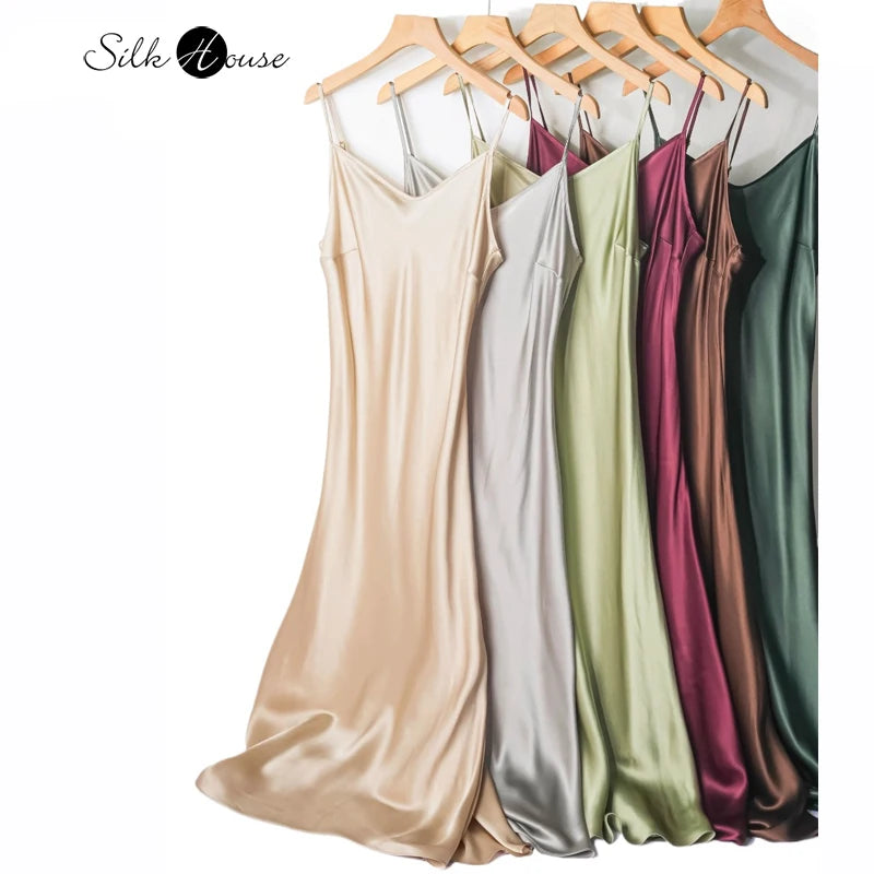 Seta Bias-Cut Silk Slip Dress