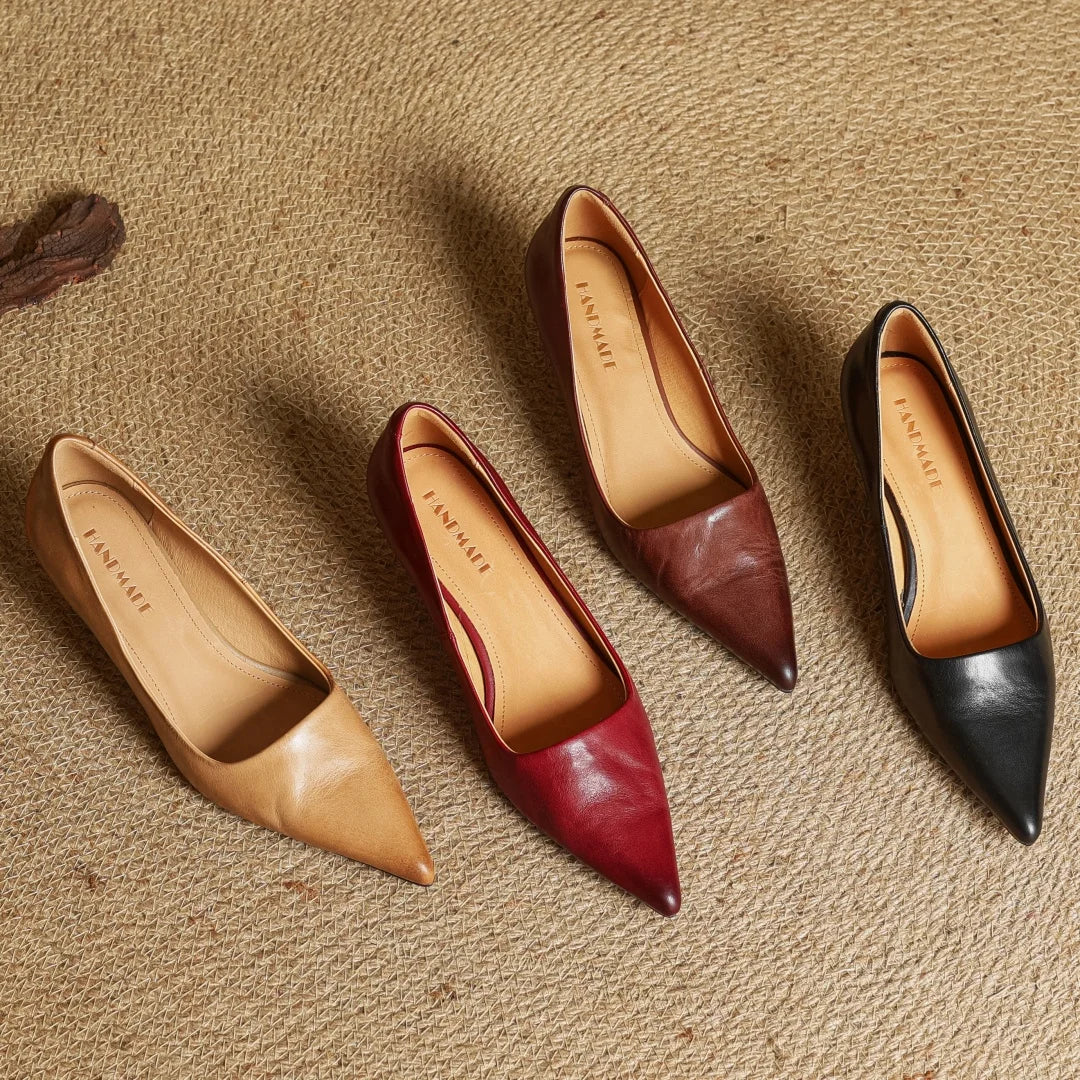 Italian Leather Court Pumps