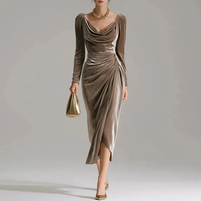 Elysian Ruched Midi Dress