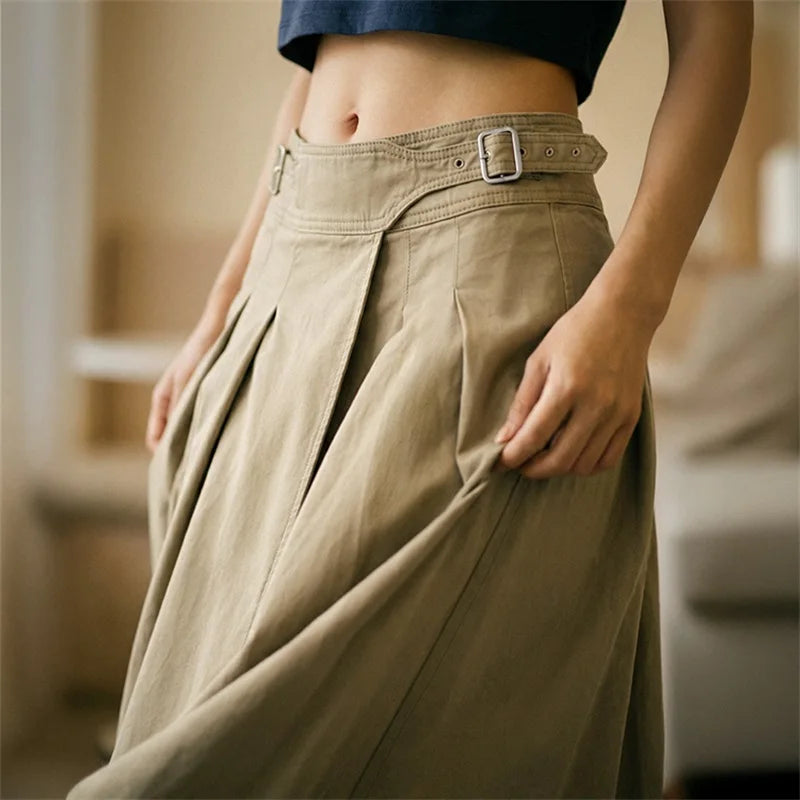 Fielding Pleated A-Line Skirt