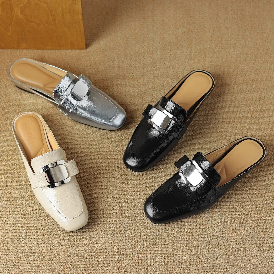 Silverkiss Leather Mules