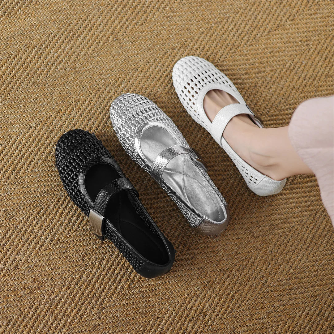 Intreccio Woven Mary Jane Flats