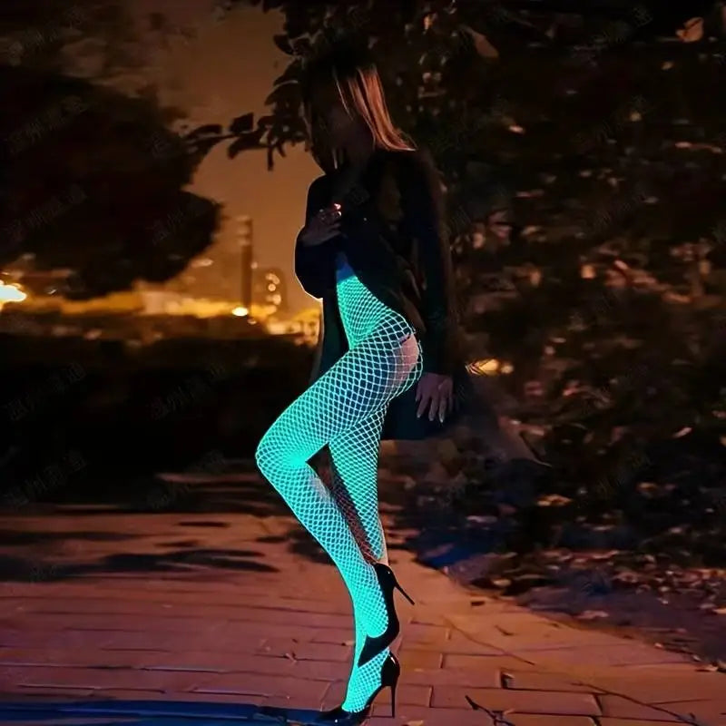 Lumina Glow Fishnet Tights