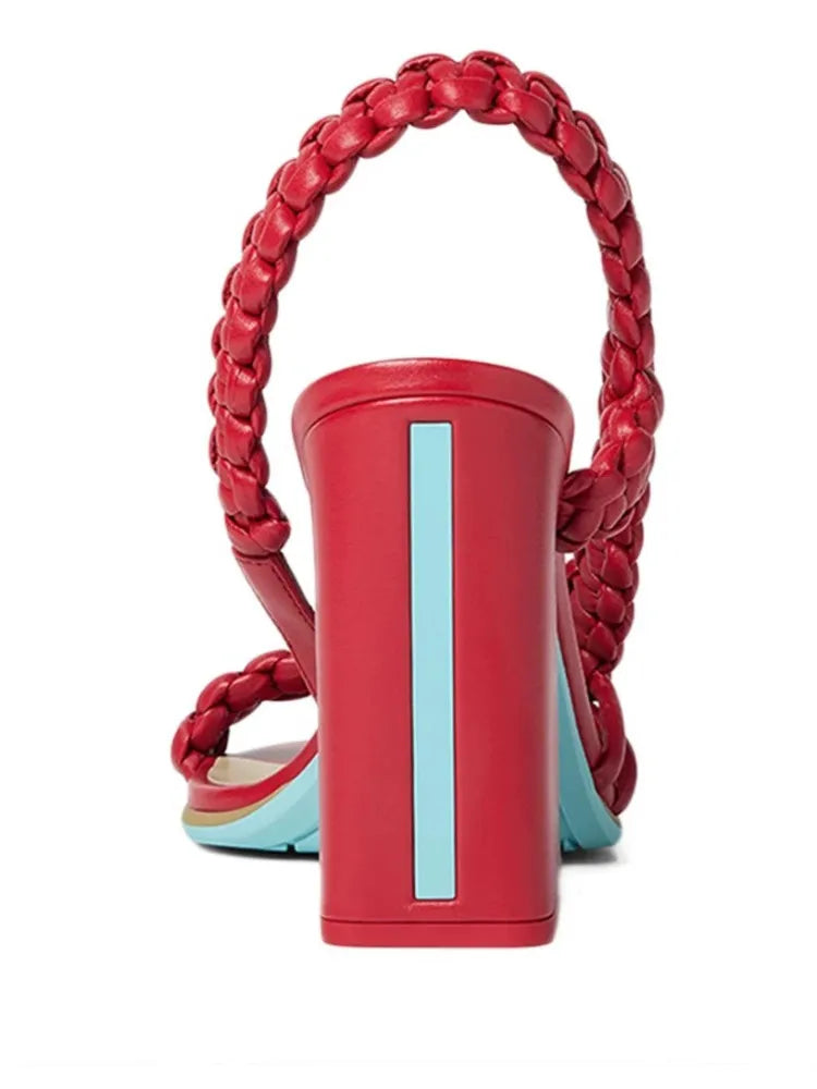 Treccia Woven Slingback Heels