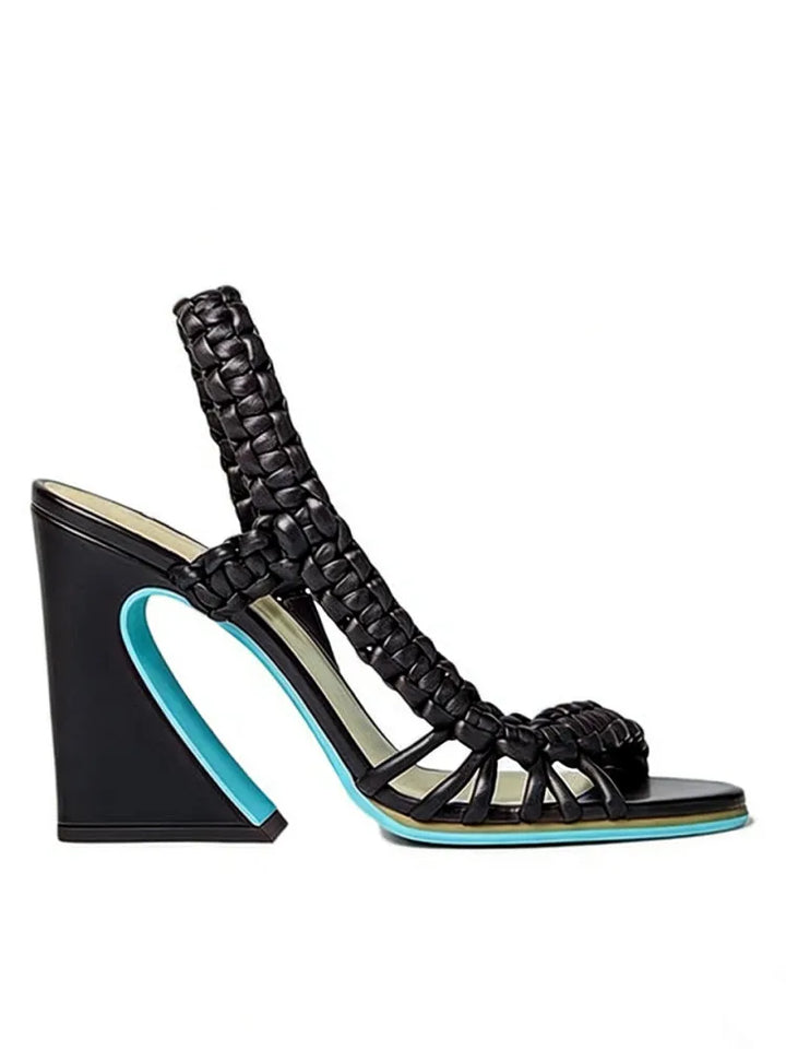 Treccia Woven Slingback Heels