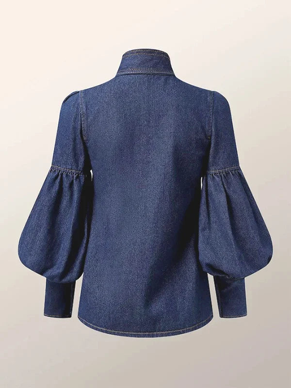 Aubryn Denim Knot Blouse
