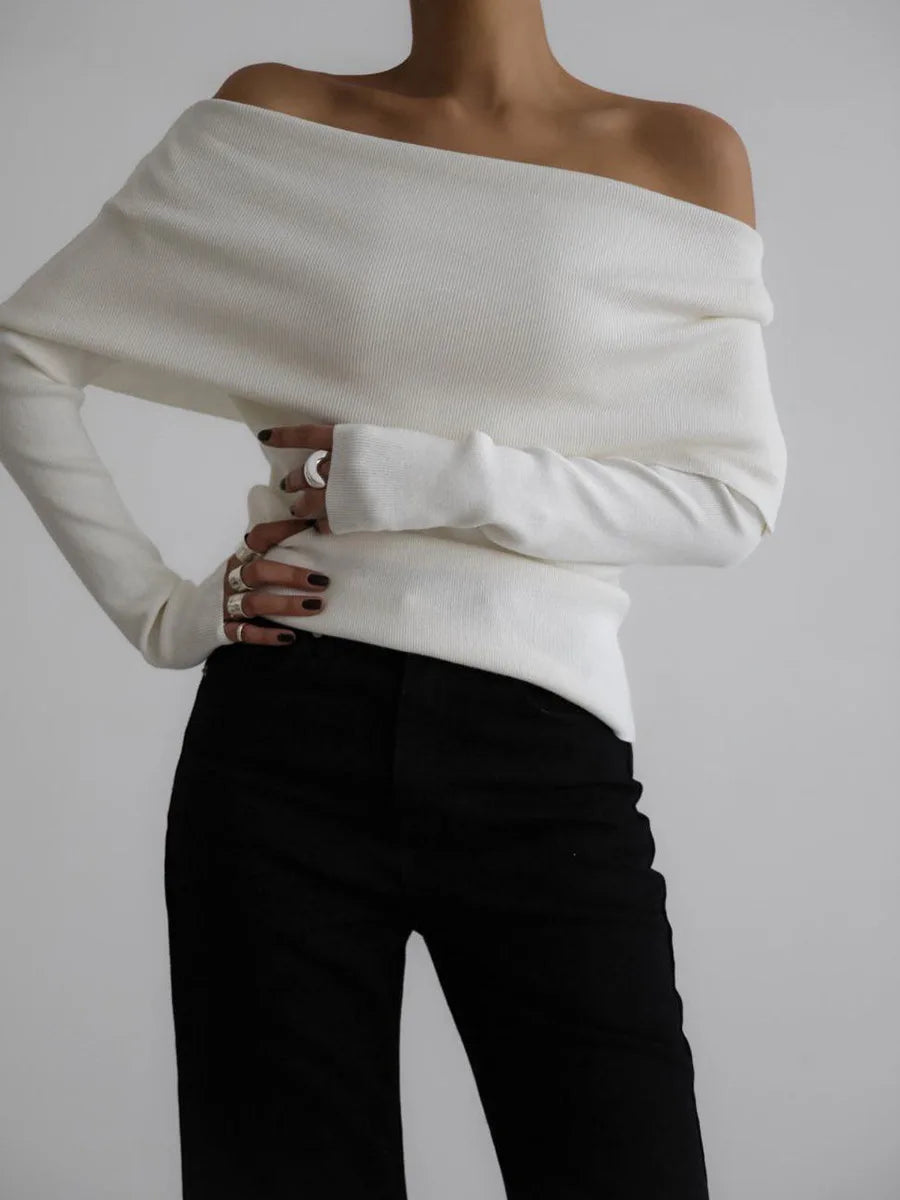 Solenne Off-Shoulder Sweater