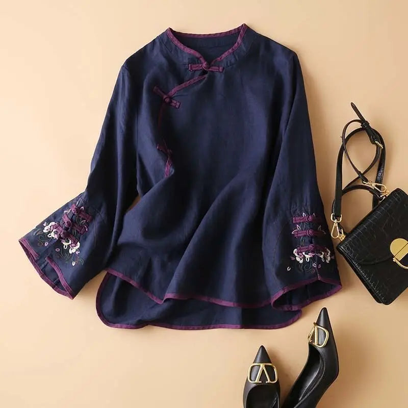 Jadefield Linen Blouse