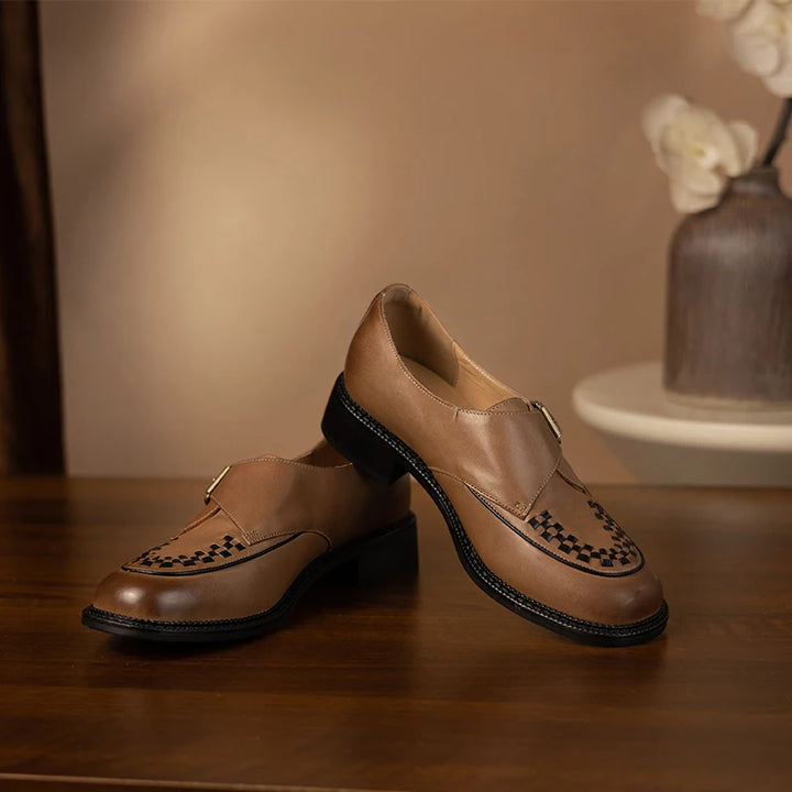 Cortona Woven Leather Oxfords