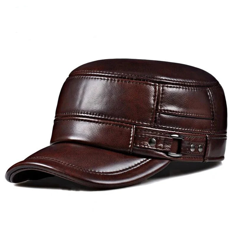 Oldridge Leather Cadet Cap