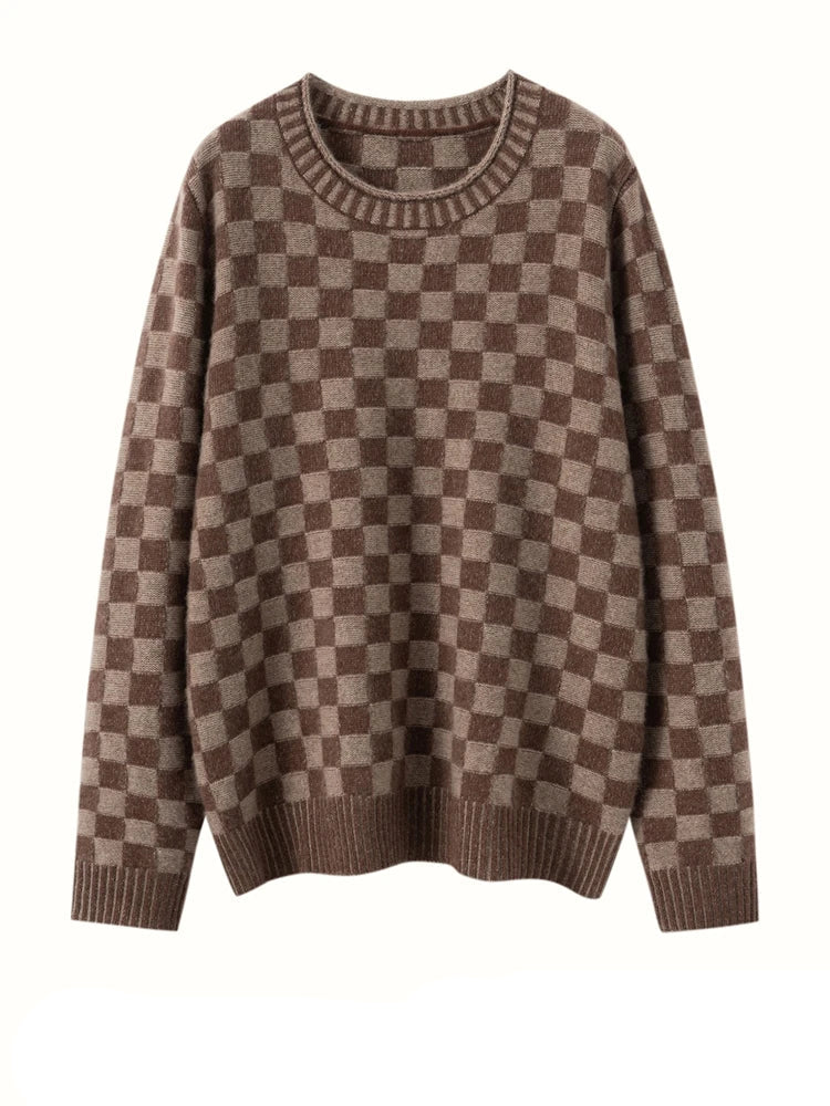 Claudette Check Cashmere Sweater