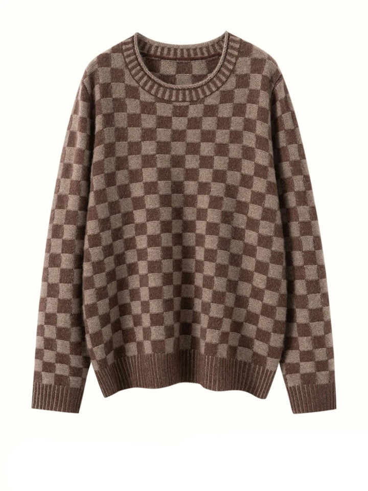 Claudette Check Cashmere Sweater
