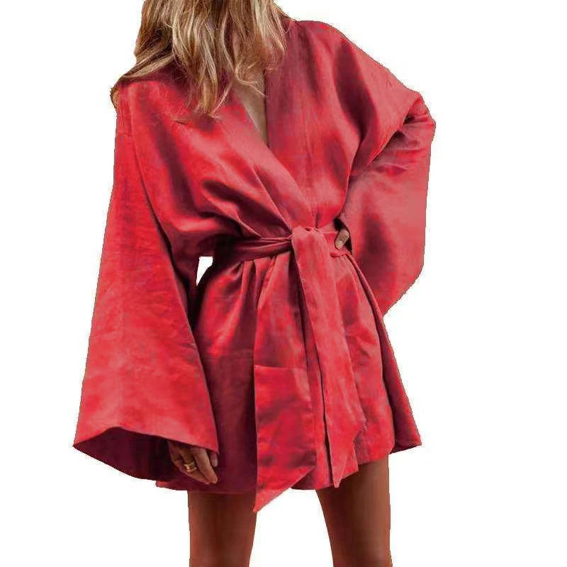 Amalfi Linen Wrap Robe