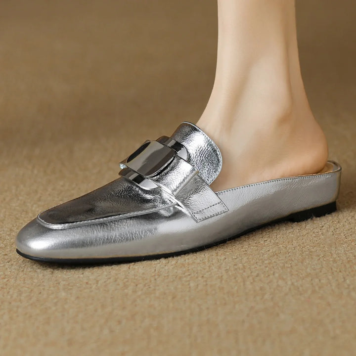 Silverkiss Leather Mules