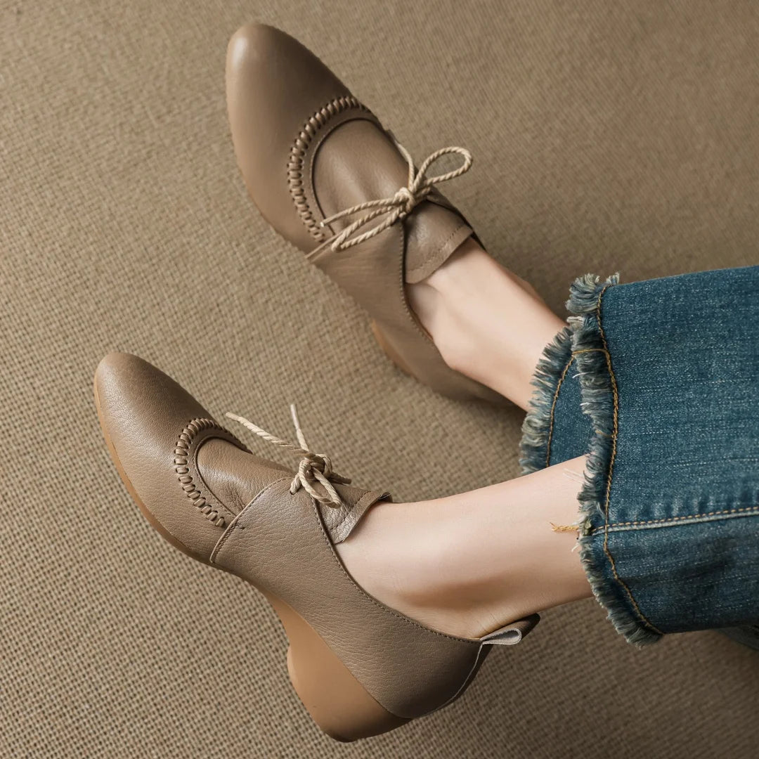 Eleanor Wedge Leather Shoes