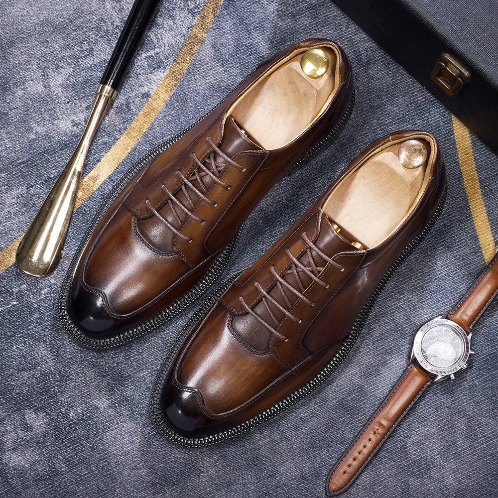 Galleria Apron-Toe Derby Shoes