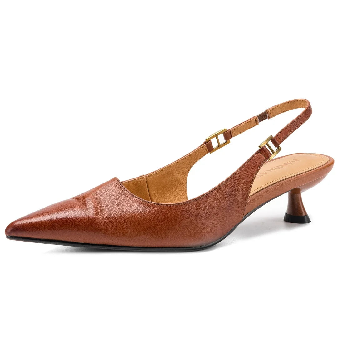 Valina Leather Slingbacks