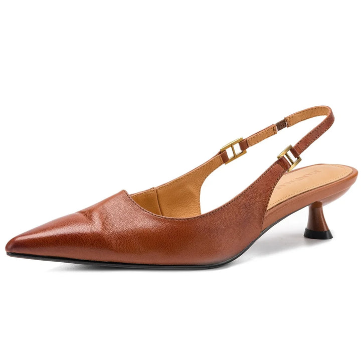 Valina Leather Slingbacks