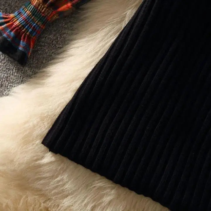 Plaid & Pleat 2 Piece Set