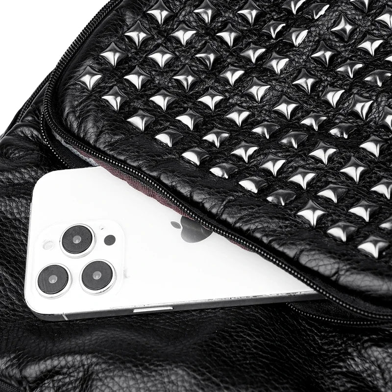 Punkmark Leather Backpack