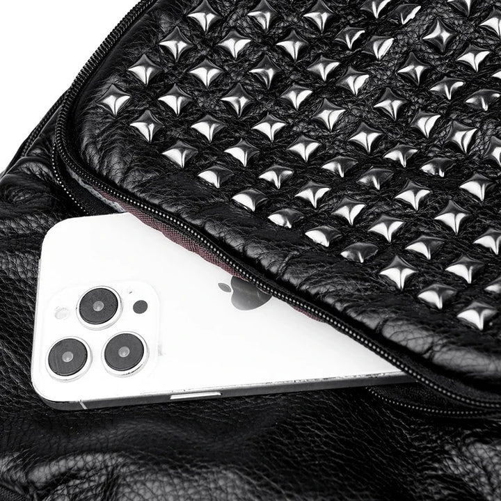 Punkmark Leather Backpack