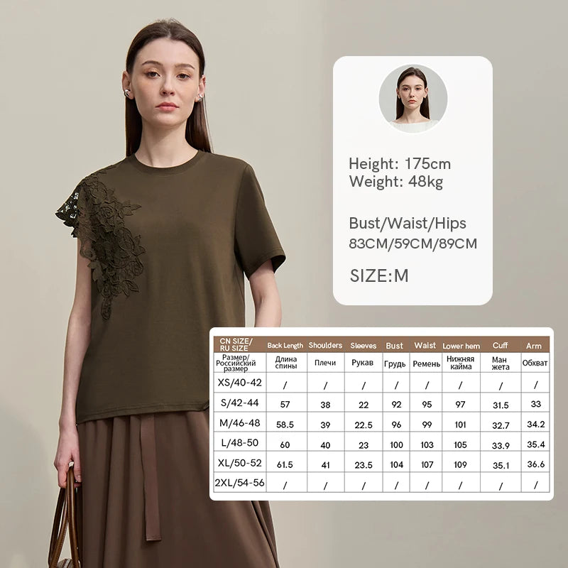 Pizzo Lace Shoulder Tee