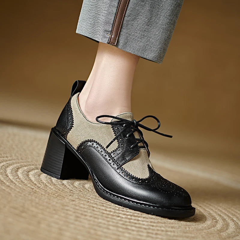 Hadley Canvas Leather Oxfords