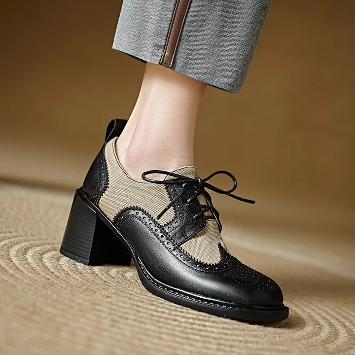 Hadley Canvas Leather Oxfords