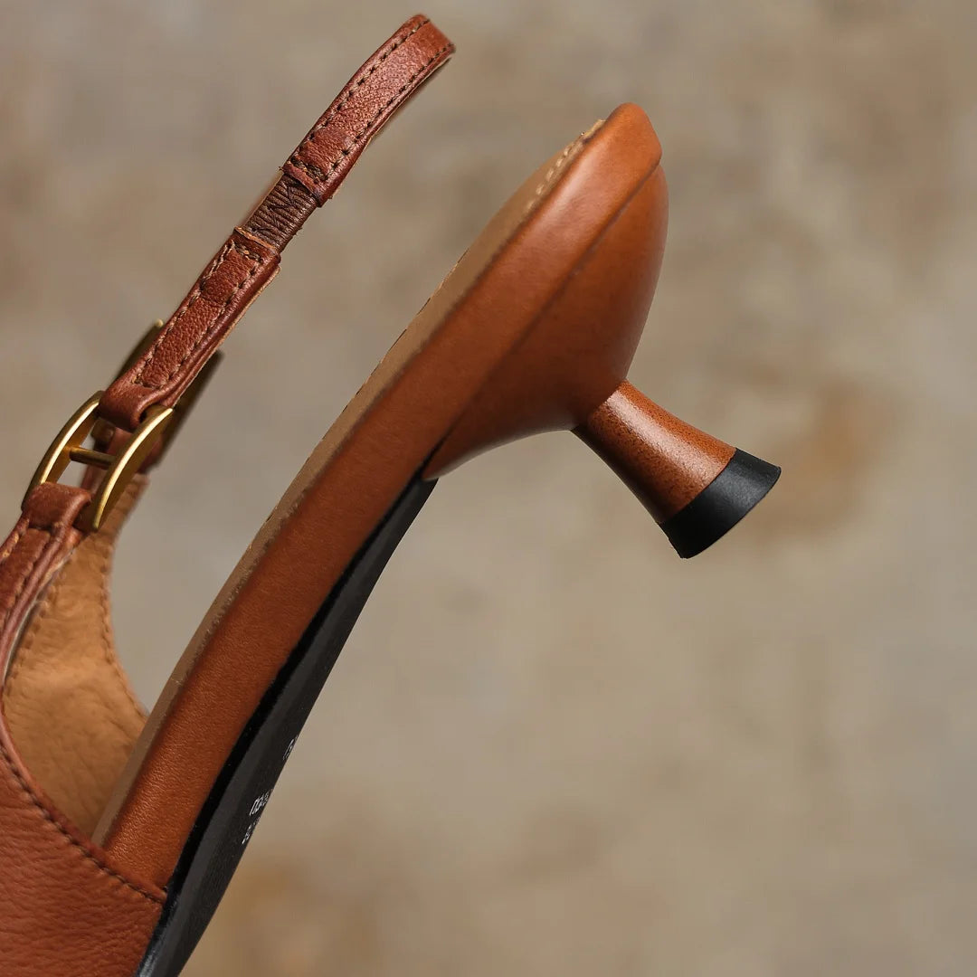 Valina Leather Slingbacks