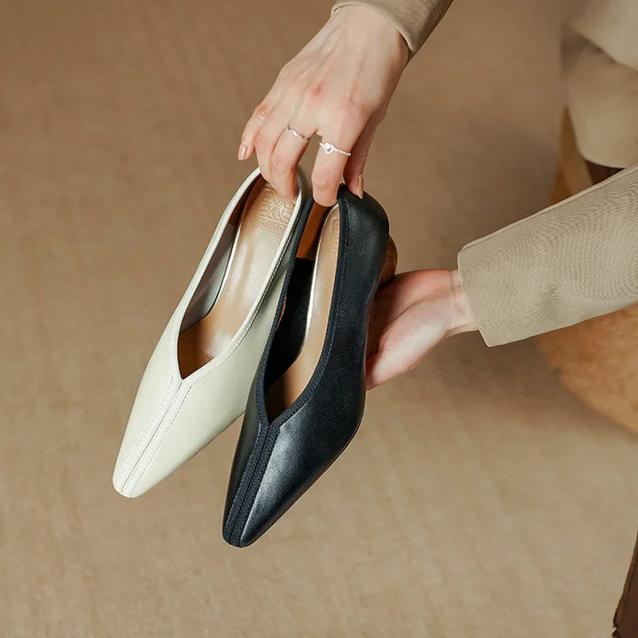 Allegra Grain Heel Pumps
