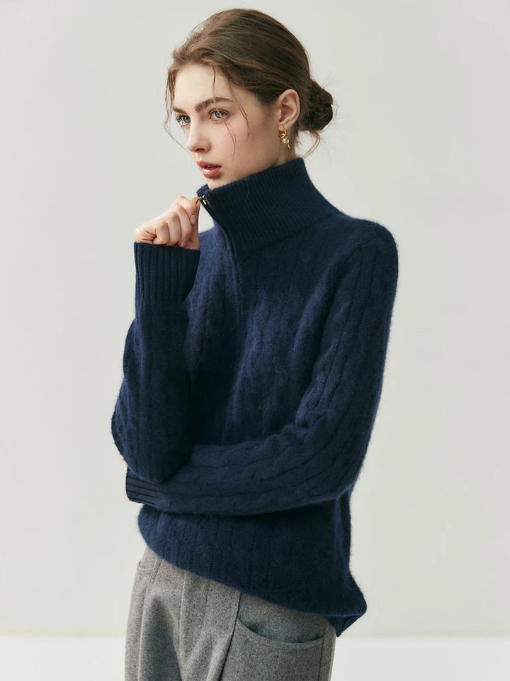 Claudette Cashmere Quarter Zip