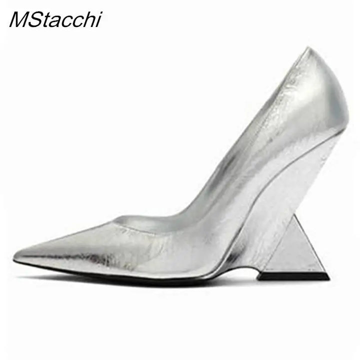 Piramide Sculpted Heel Pumps
