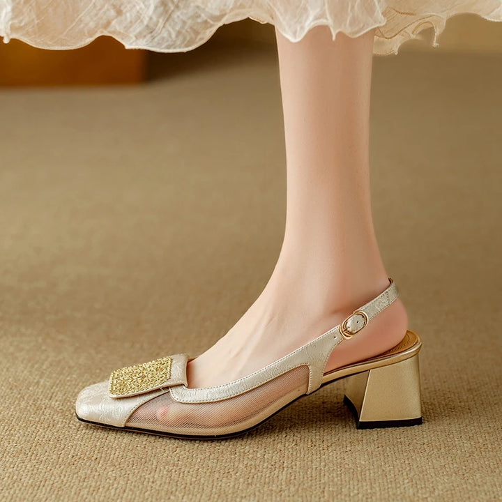 Veronese Mesh Slingback Heels