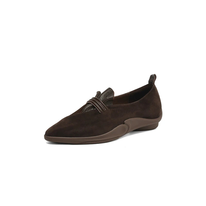 Plicata Leather Flats