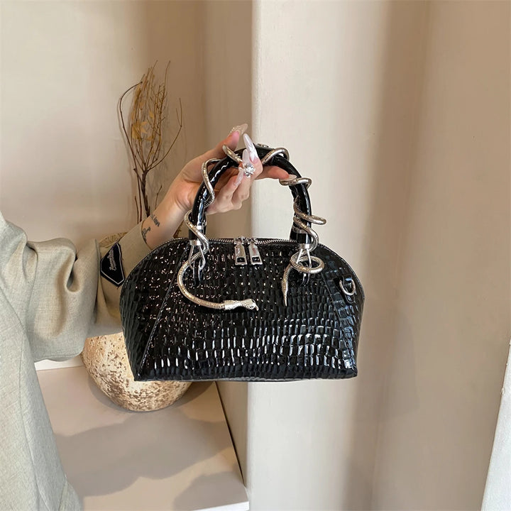 Python Crest Handbag