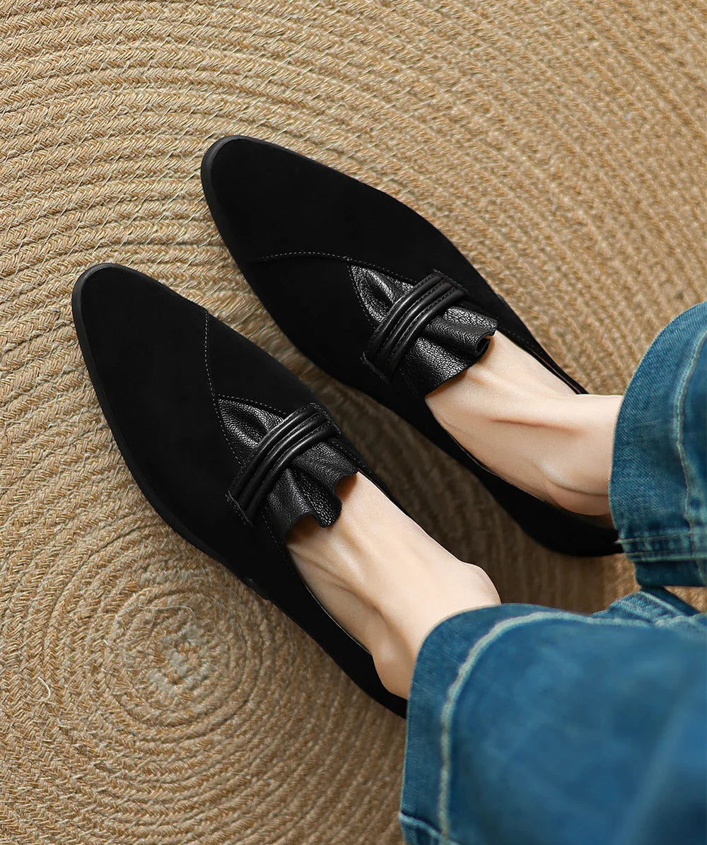 Plicata Leather Flats