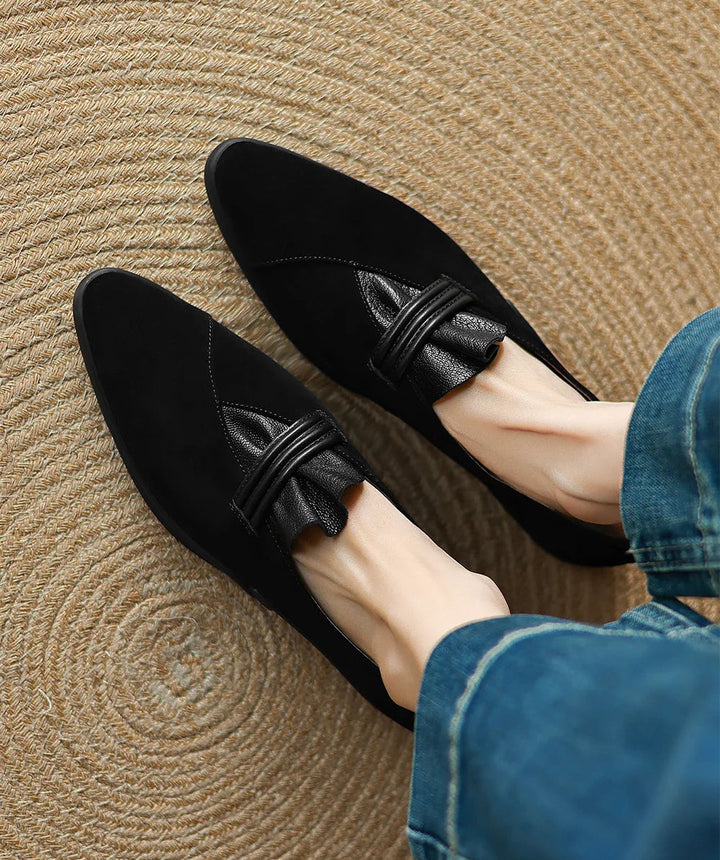 Plicata Leather Flats