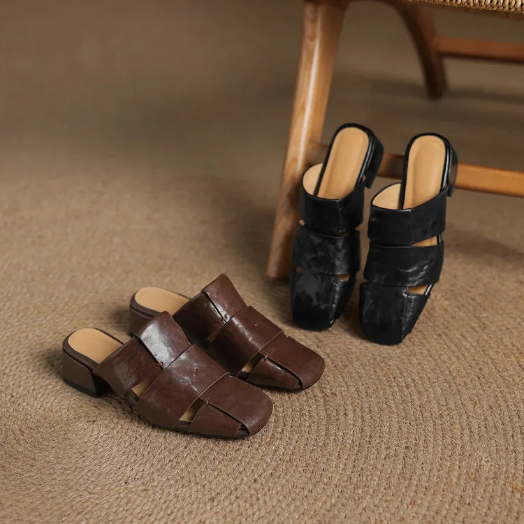Amara Leather Mules