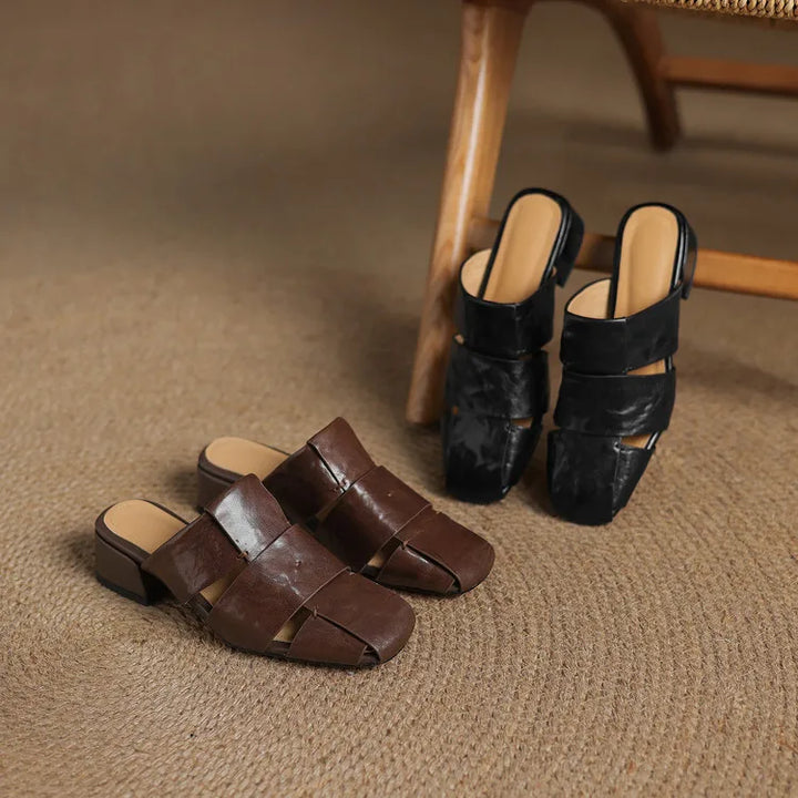 Amara Leather Mules