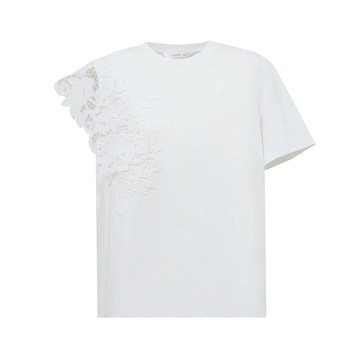 Pizzo Lace Shoulder Tee