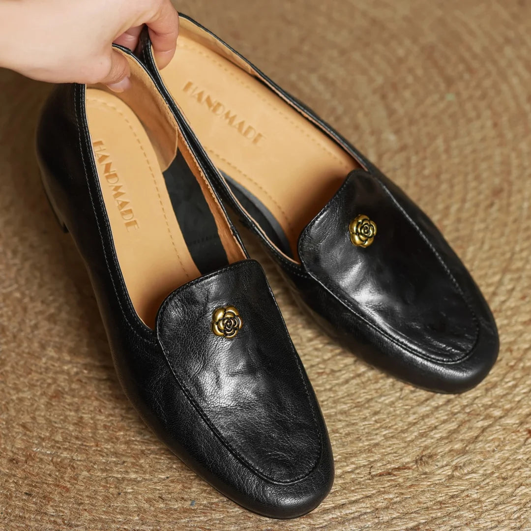 Camellia Leather Loafers
