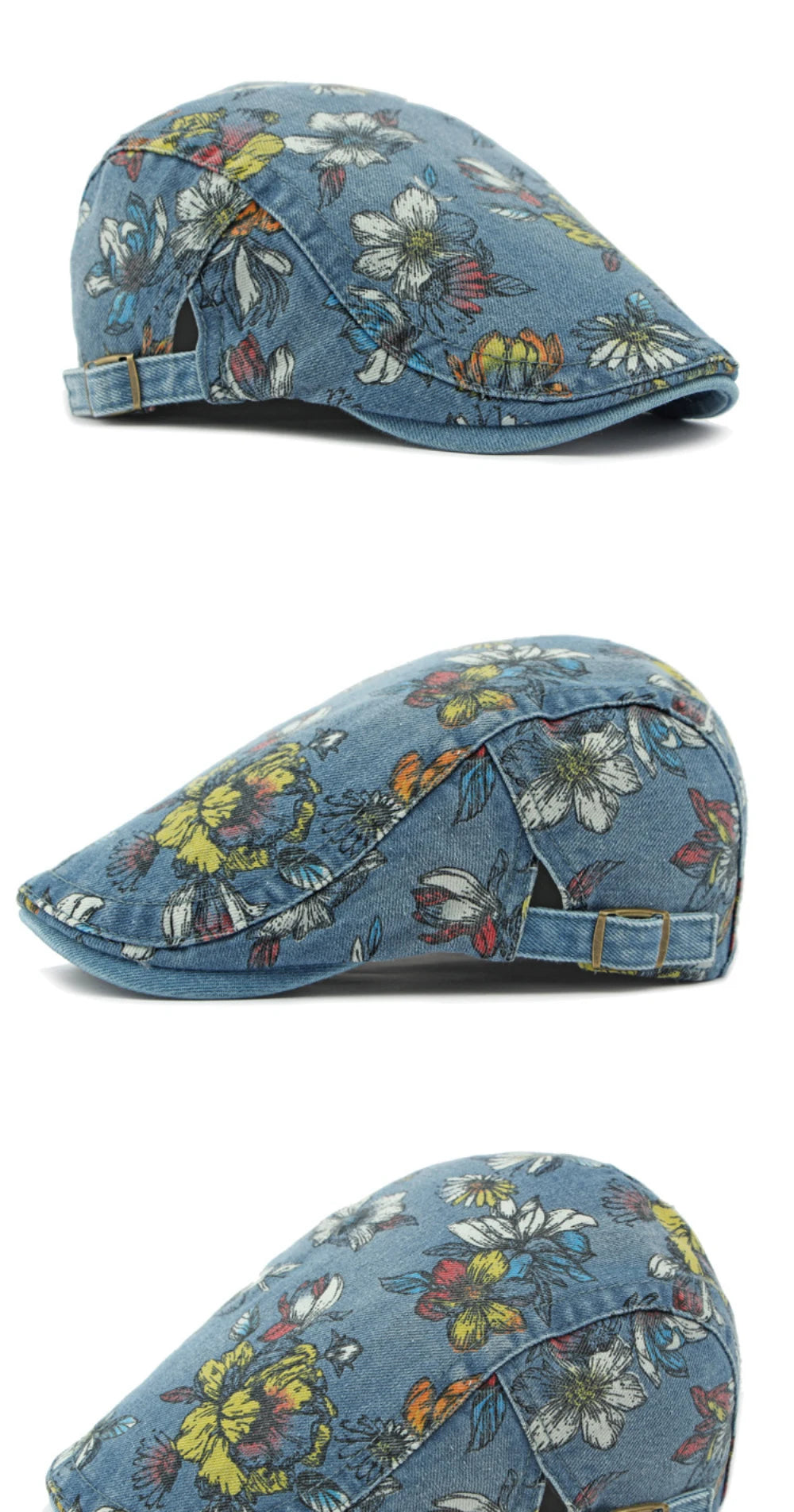 Giardino Floral Denim Beret